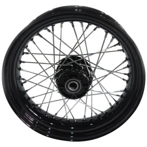Style 40-Spoke Wheels Black 16" 3,00" Non-ABS Front