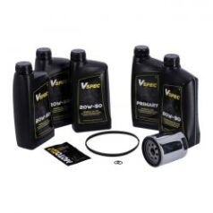 MCS, 'Big Oil' service kit. Mineral. Chrome filter - 06-17 Dyna; 07-17 Softtail