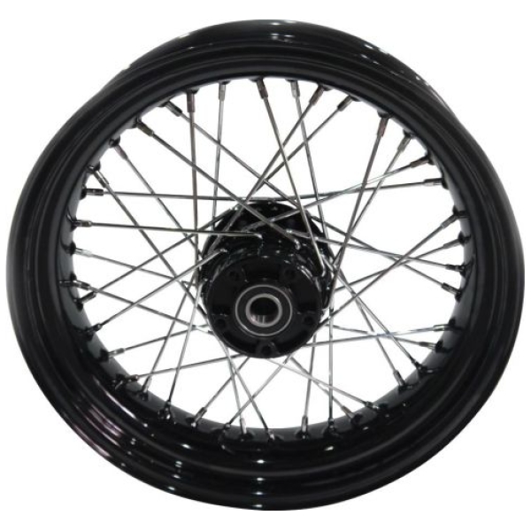 OEM Style 40-Spoke Wheels Black 19" 2,50" Non-ABS Single Disc Dual Disc Front