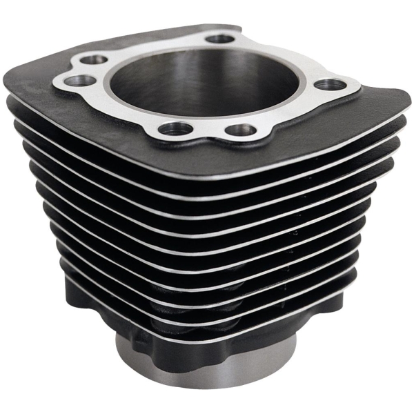 Black Cylinder with polished fins  - 86-20 Sportster 1200