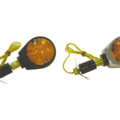 Bullseye Handlebar Turn Signal H21W Chrome Amber Halogen