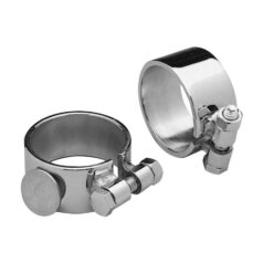 57-85 SportsterWide Aircraft Style Exhaust Clamp for Sportster Chrome