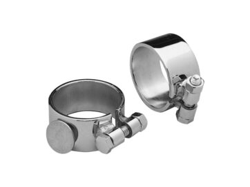 57-85 SportsterWide Aircraft Style Exhaust Clamp for Sportster Chrome