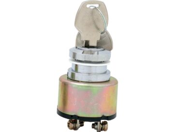 75-77 Sportster, 73-77 FX ShovelIgnition Switch, Chrome 0.75" diameter/on-ign-light Ignition Switch