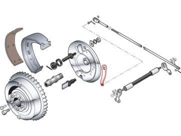 36-46 Flathead, 36-47 Knucklehead, 48-57 PanheadBRAKE ARM