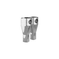 Round Top 3 Risers Chrome 1"
