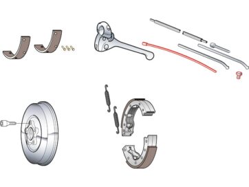 49-59 Panhead, 68-71 FL Shovel, 71 FX Shovel, 58-73 Servi CarDrum Brake Cable Tube and Fitting, 14" long