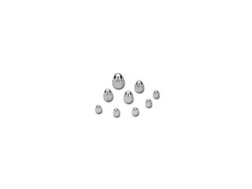 Acorn Nut Pack Chrome 1/4"-28 UNF