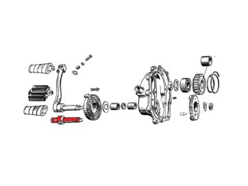 36-47 Knucklehead, 48-65 Panhead, 66-84 FL Shovel, 71-84 FX Shovel, 85-86 FX Model, 84-86 SoftailKICKSTART SHAFT