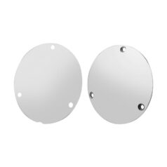 70-84 FL Shovel, 71-84 FX Shovel, 85-94 FX Model, 91-98 Dyna, 84-98 Softail, 85-98 TouringFlat 3-Hole Derby Cover 3-hole Chrome