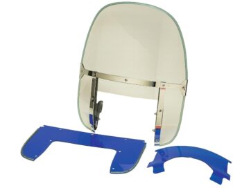 60-65 Panhead, 66-84 FL ShovelBeaded Windshield Replacement Window Lower Blue
