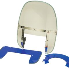 60-65 Panhead, 66-84 FL ShovelBeaded Windshield Replacement Window Adjustable Blue