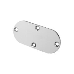 66-84 FL Shovel, 71-84 FX Shovel, 85-94 FX Model, 91-06 Dyna, 84-06 Softail, 86-06 TouringFlat Inspection Cover With countersunk holes Chrome