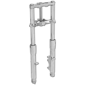 Softail Front Fork Assembly Polished Lower Legs Chrome - 86-99 FL softail