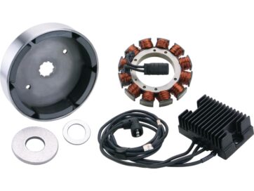 81-84 FL Shovel, 81-84 FX Shovel, 85-94 FX Model, 91-98 Dyna, 84-99 Softail, 85-96 Touring32 AMP Charging System Compufire 32 Amp Charging System
