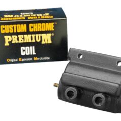 65 Panhead, 66-79 FL Shovel, 71-79 FX Shovel, 65-79 SportsterCustom Chrome Premium Ignition Coil Black 5 Ohm Dual Fire