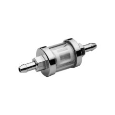 See-Flow Glass Fuel Filter 1/4" Fuel Lines Chrome