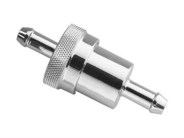 CHROME FUEL FILTER with SCREEN 5/16"