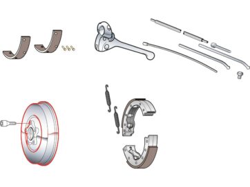 67-71 FL Shovel, 67-71 Servi CarBRAKE DRUM 67-71