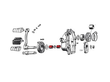 36-47 Knucklehead, 48-65 Panhead, 66-84 FL Shovel, 71-84 FX Shovel, 85-86 FX Model, 84-86 SoftailStarter Bushing Kit