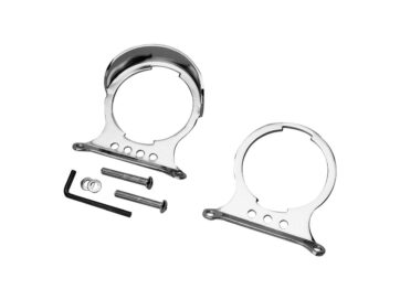 86-91 Sportster, 86-91 FX ModelVisored Solo Gauge Mounts Chrome