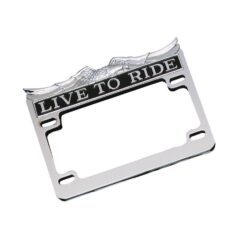 Live To Ride License Plate Frame US Specification Chrome