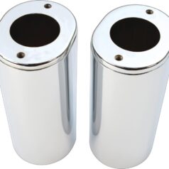 49-65 Panhead, 66-84 FL Shovel, 86-17 Softail, 86-13 TouringAntique Fork Slider Cover Chrome