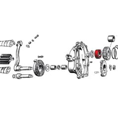 36-47 Knucklehead, 48-65 Panhead, 66-84 FL Shovel, 71-84 FX Shovel, 85-86 FX Model, 84-86 SoftailSTARTER CLUTCH GEAR