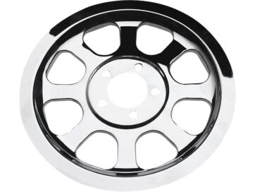 00-06 Softail, (except 04 FXSTDSE II, 01-06 FXSTDI, 03 FXSTDSE, 00-03, 05 FXSTD)CHROME PULLEY COVER