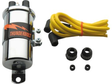 66-79 FL Shovel, 71-79 FX ShovelThunderbolt Ignition Coil Chrome 5 Ohm Dual Fire