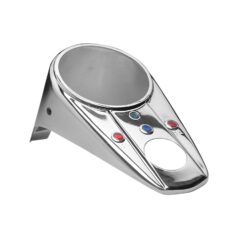 62-65 Panhead, 66-67 FL Shovel3-Light Style Dash Dash Replacement Cover Chrome