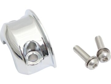 82-95 Sportster, 82-84 FX Shovel, 82-84 FL Shovel, 85-94 FX Model, 91-95 Dyna, 84-95 Softail, 85-95 Touring82-95 Brake and Clutch Control Clamp Chrome Brake Side Clutch Side