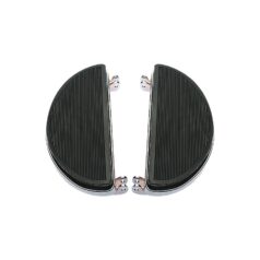 40-47 Knucklehead, 48-65 Panhead, 66-84 FL Shovel, (except 80-84 FLT, 81-84 FLTC)Original Equipment Style Floorboards Shaker Footpad, Oval Shape Chrome