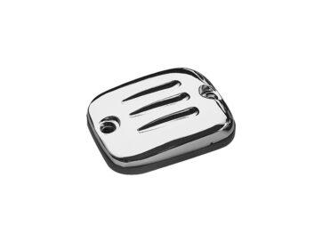 96-03 Sportster, 96-05 Dyna, 96-05 Softail, 96-04 Touring3-Line Master Cylinder Cover Chrome Front