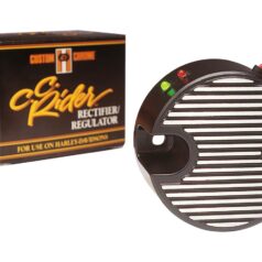 65-77 Sportster, 65 Panhead, 66-69 FL Shovel12 Volt Generator Regulator with Integral Charging Monitor Black