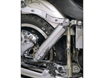 58-65 Panhead, 66-72 FL Shovel, 71-72 FX ShovelCustom 13,5" Twin Shocks With covers
