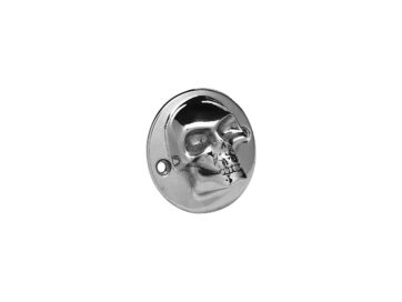 99-17 Dyna, 00-17 Softail, 99-16 Touring, 09-16 TrikeForward Facing Skull Point Cover 5-hole Aluminium Polished