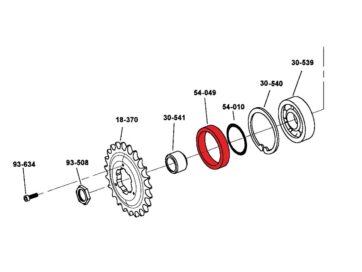 00-20 RevTech 5 in 4, 00-20 RevTech 5 in 4 Kicker, 80-84 FLT, 81-84 FLTC, 82-84 FXR, 82-84 FXRS, 83-84 FXRT, 84 FXRSDGLeft Side Mainshaft Oil Seal Pack 5