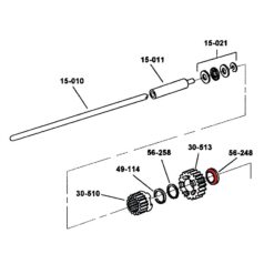 80-84 FL Shovel, 80-84 FX Shovel, 85-94 FX Model, 91-05 Dyna, 84-05 Softail, 86-05 TouringSPACER MAINSHAFT