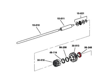 80-84 FL Shovel, 80-84 FX Shovel, 85-94 FX Model, 91-05 Dyna, 84-05 Softail, 86-05 TouringSPACER MAINSHAFT