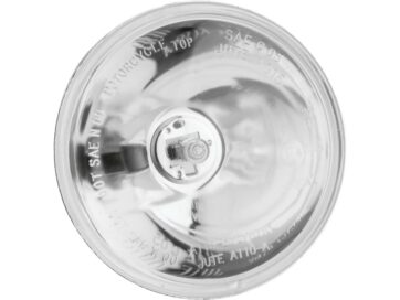 Curved 4 1/2" Spotlight Insert Smooth reflector Chrome Clear H4