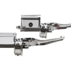 82-95 Sportster, 82-84 FX Shovel, 85-94 FX Model, 91-95 Dyna, 84-95 SoftailPre 96 Style Chopped Chrome Handlebar Control Kit 84-95 Style Chrome 5/8" 1" Single Disc