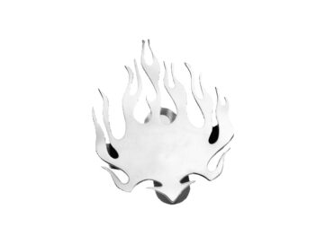 Flames Horn Cover Chrome