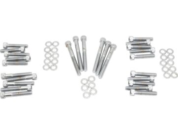 99-17 Dyna, 00-17 Softail, 99-16 TouringKnurled Tappet Block Hardware Kit Chrome