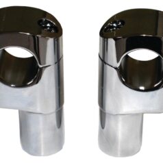 Custom Offset Risers For 1 1/4" Handlebar, 3.25" Rise Chrome