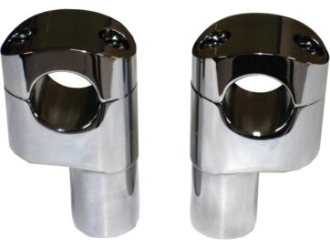 Custom Offset Risers For 1 1/4" Handlebar, 3.25" Rise Chrome