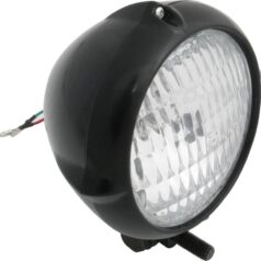 Vintage 4 1/2" Headlight Black Halogen
