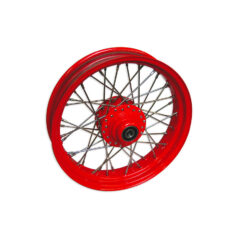00-03 FXDWG, 02 FXDWGSE3, 04-05 FXDWGI, 00-03 FXST, 00-03, 05 FXSTB, 01-02, 04-06 FXSTBI, 01-02, 04-06 FXSTI40-Spoke Wheels Polished Stainless Steel Spokes Red 3/4" 21" 2,15" Dual Disc