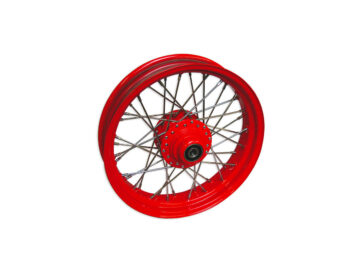 00-03 FXDWG, 02 FXDWGSE3, 04-05 FXDWGI, 00-03 FXST, 00-03, 05 FXSTB, 01-02, 04-06 FXSTBI, 01-02, 04-06 FXSTI40-Spoke Wheels Polished Stainless Steel Spokes Red 3/4" 21" 2,15" Dual Disc