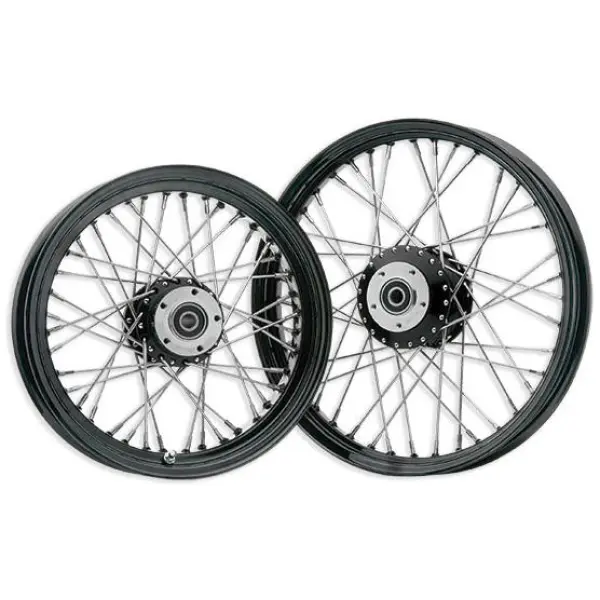 **40 ekrar 21x2,15 SD/DD svart hjul 84–99 Sportster, 91–99 Dyna (utom 93–99 FXDWG), 85–94 FX-modell (utom 85 FXWG)**